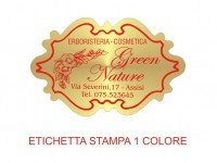 Etichette adesive per erboristerie, cosmetica, cosmesi (mm 48X31)  (cod.22M )